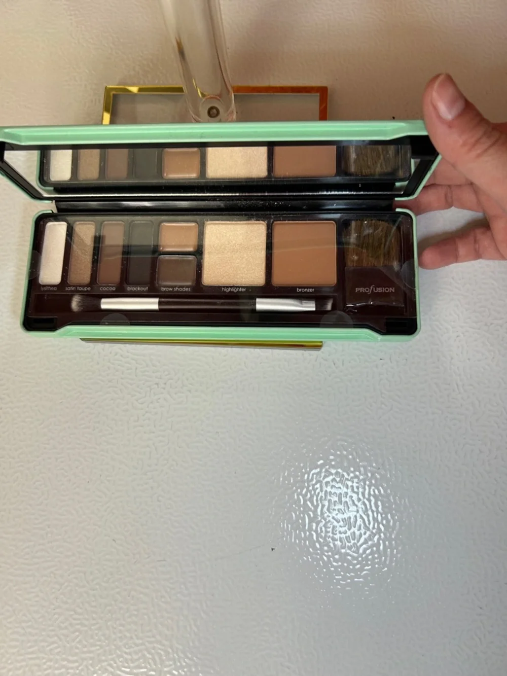 Profusion Cosmetics FACE Night Eyeshadow Palette - Mint with Holographic Accents